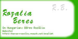rozalia beres business card