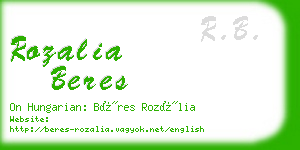 rozalia beres business card